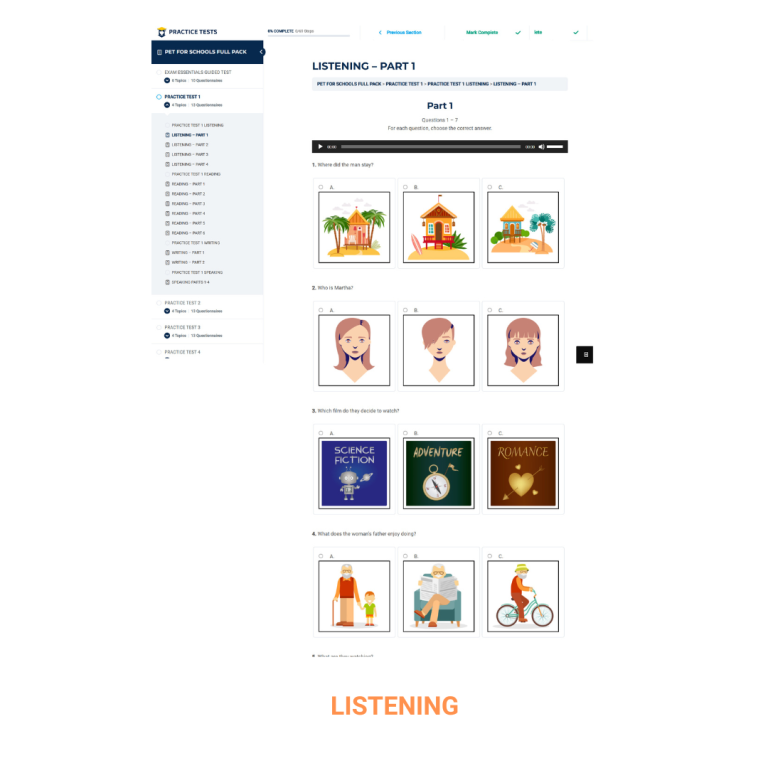 PET - LISTENING