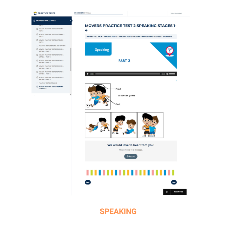MOVERS - SPEAKING